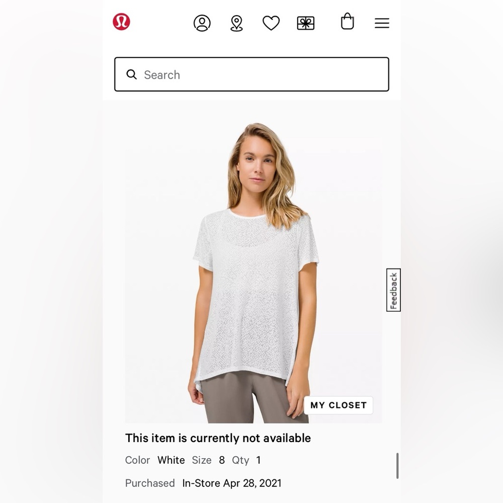 Lululemon Loop Around Tee In White - image 6